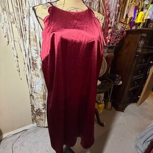 Elegant Red satin feel dress
